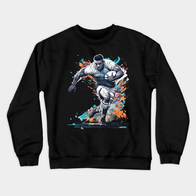 Rugby Game Crewneck Sweatshirt by animegirlnft